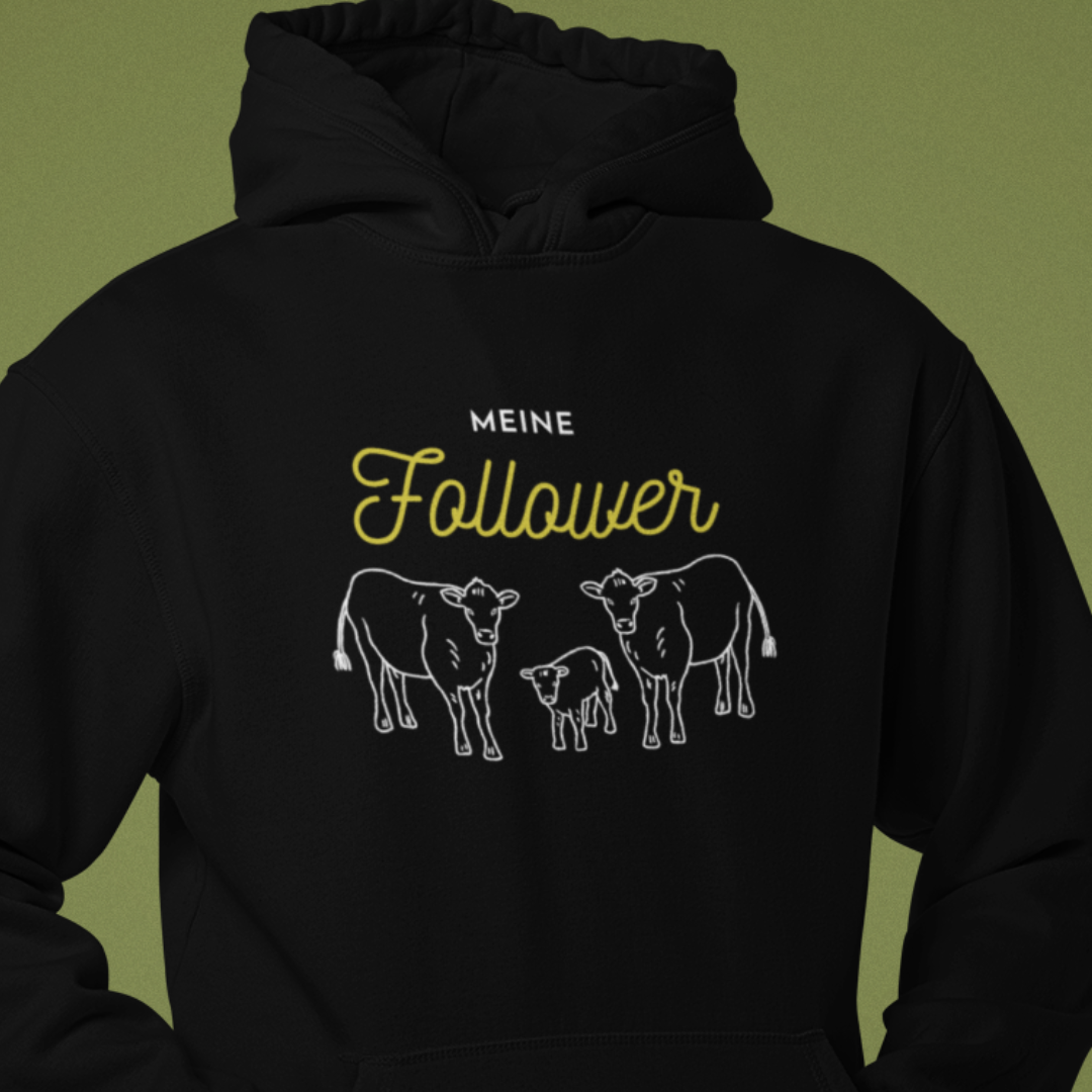 Meine Follower (Kuh) - Unisex Hoodie Premium
