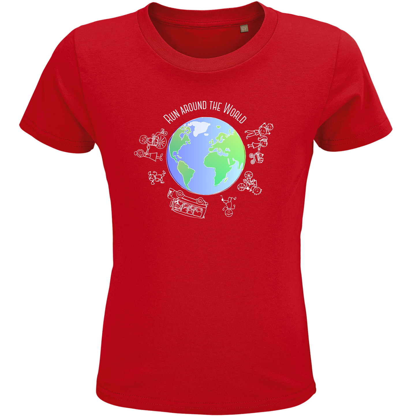 Lauf um die Welt - Kindershirt Premium