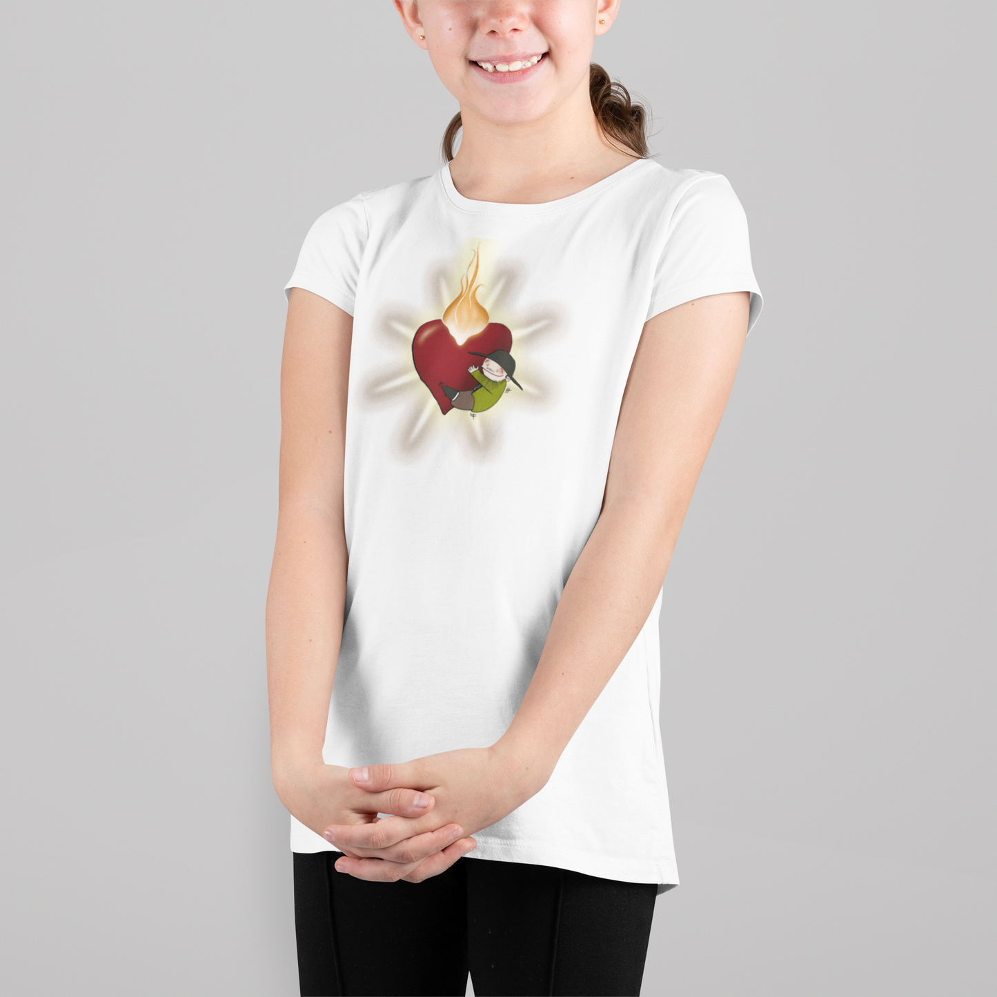 Brennendes Herz - Kinder Shirt