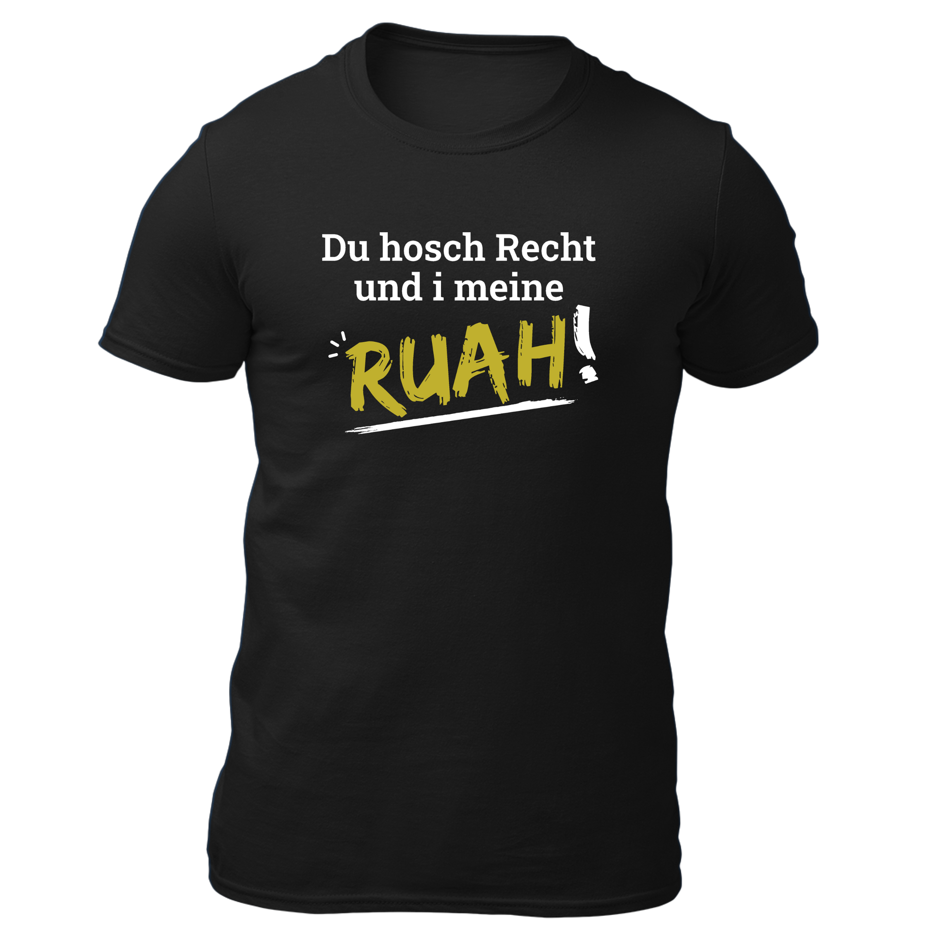 Du hosch Recht und i meine Ruah - Herren Shirt Bio - Schwarz / XS - Shirts & Tops