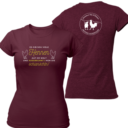 Es gib sou viele Hennen mit Logo Proveis U. - Frauenshirt