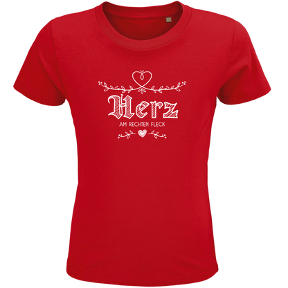 Herz am rechten Fleck - Kindershirt Premium