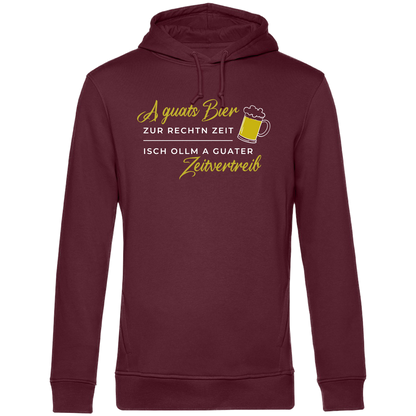 A guats Bier zur rechtn Zeit, isch ollm a guater Zeitvertreib - Unisex Hoodie Premium