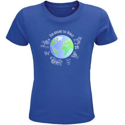 Lauf um die Welt - Kindershirt Premium