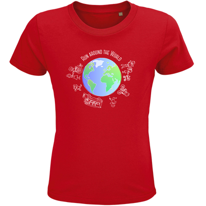 Lauf um die Welt - Kindershirt Premium