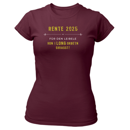 Rente 2025 - Damenshirt Premium