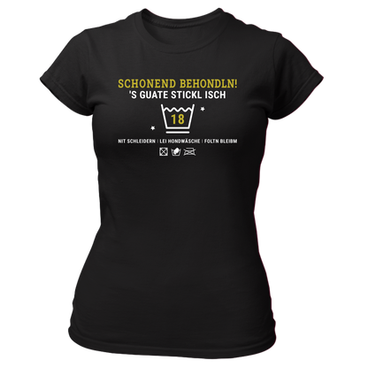 Schonend behondln 18 - Damenshirt Premium