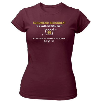 Schonend behondln 40 - Damenshirt Premium