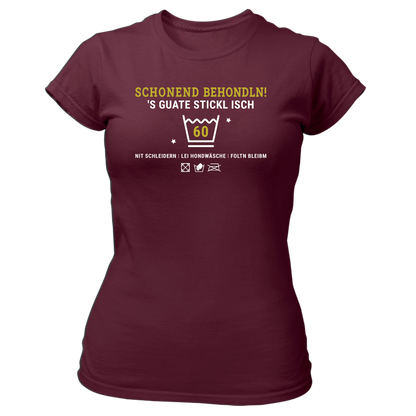 Schonend behondln 60 - Damenshirt Premium