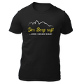 Der Berg ruft und i muas gian! - Herren Shirt Bio - Schwarz / S - Shirts & Tops