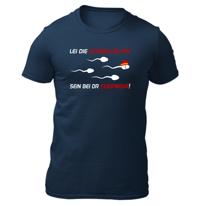 Lei die schnellschtn Feierwehr - Herren Shirt Bio - Navy / S - Shirts & Tops