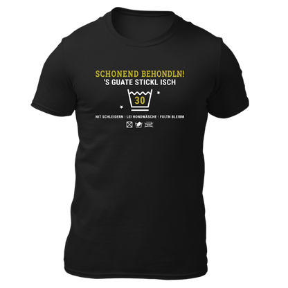 Schonend behondln 30 - Herren Shirt Bio - Schwarz / S - Shirts & Tops
