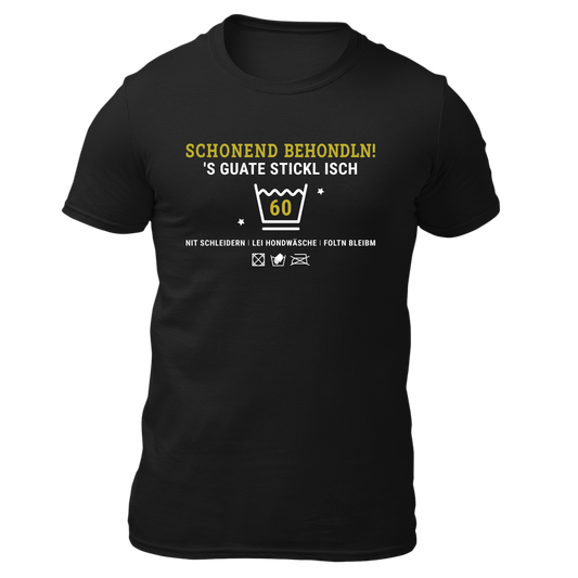 Schonend behondln 60 - Herren Shirt Bio - Schwarz / S - Shirts & Tops