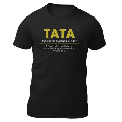Tata - Herren Shirt Bio - Schwarz / S - Shirts & Tops